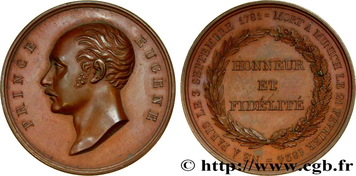 GESCHICHTE FRANKREICHS Médaille, Prince Eugène de Beauharnais VZ