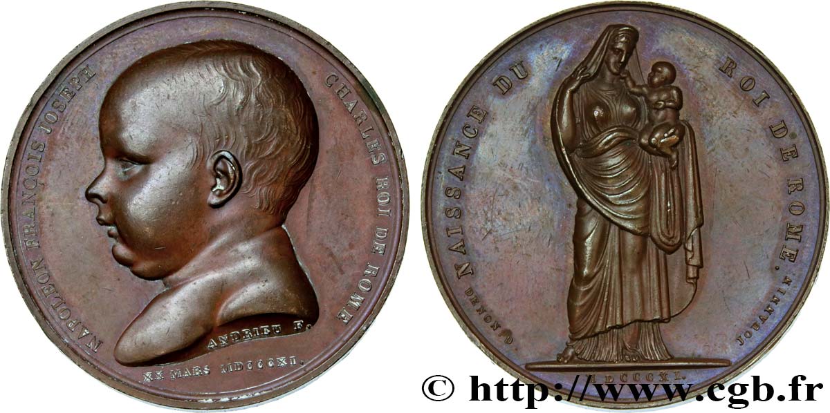 PREMIER EMPIRE / FIRST FRENCH EMPIRE Médaille pour la naissance du Roi de Rome AU/AU
