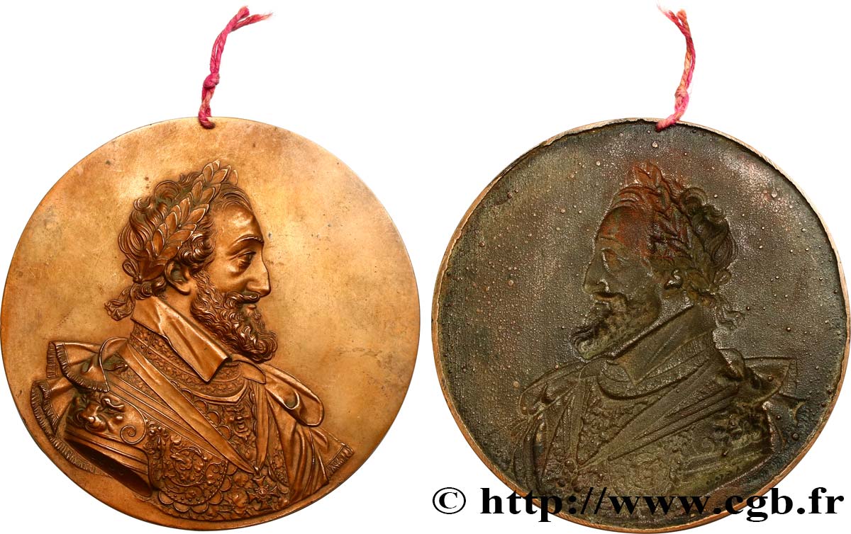 HENRY IV Médaille uniface, portrait d’Henri IV EBC
