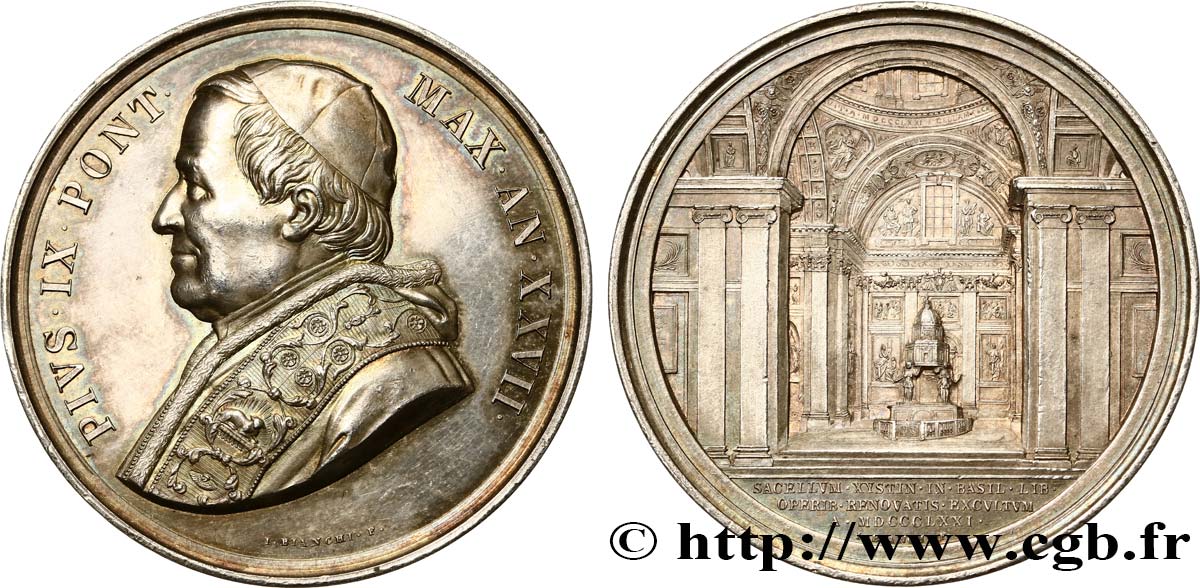 ITALIA - ESTADOS PONTIFICOS - PIE IX (Giovanni Maria Mastai Ferrettii) Médaille du pape Pie IX EBC