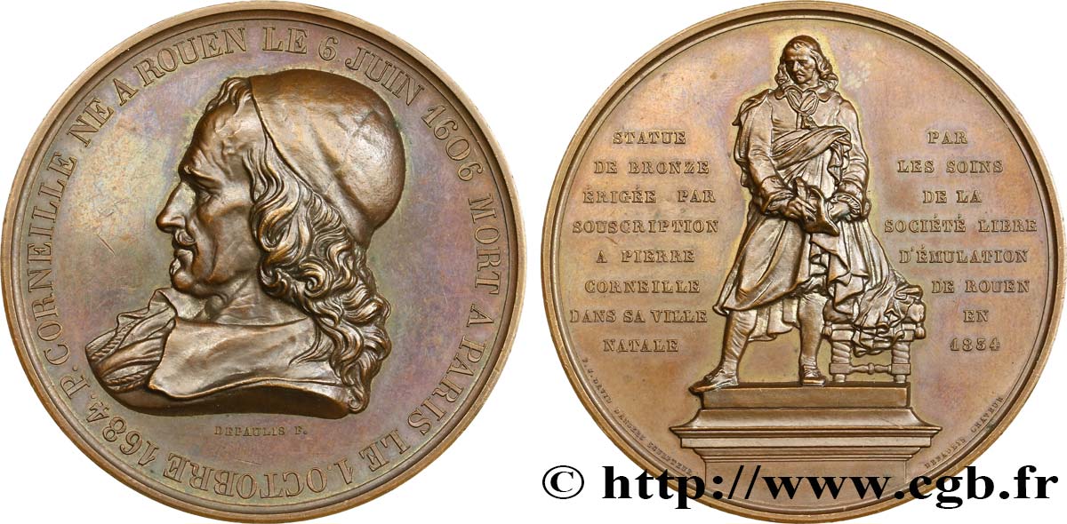 LOUIS-PHILIPPE I Médaille de Pierre Corneille AU