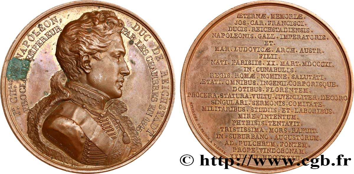PREMIER EMPIRE / FIRST FRENCH EMPIRE Médaille, duc de Reichstadt AU