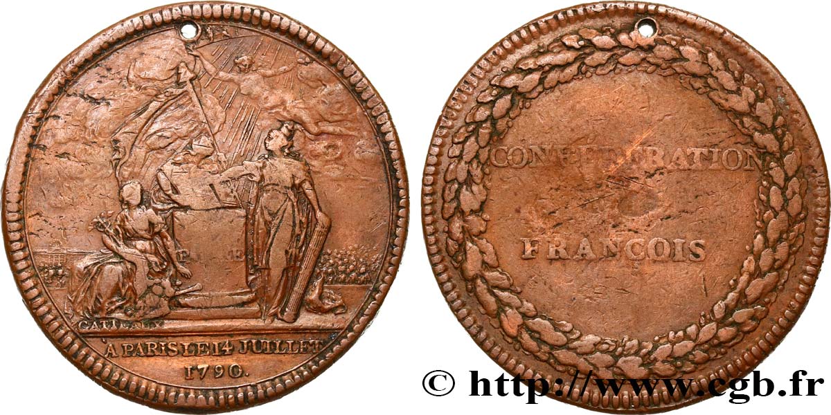 FRENCH CONSTITUTION Médaille, Confédération des François VF