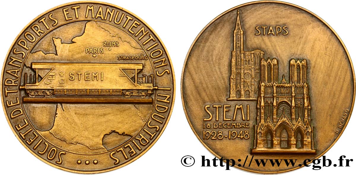 IV REPUBLIC Médaille de la Société de transports et manutentions industriels AU