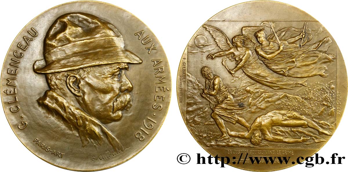 TROISIÈME RÉPUBLIQUE Médaille, Georges Clémenceau SUP