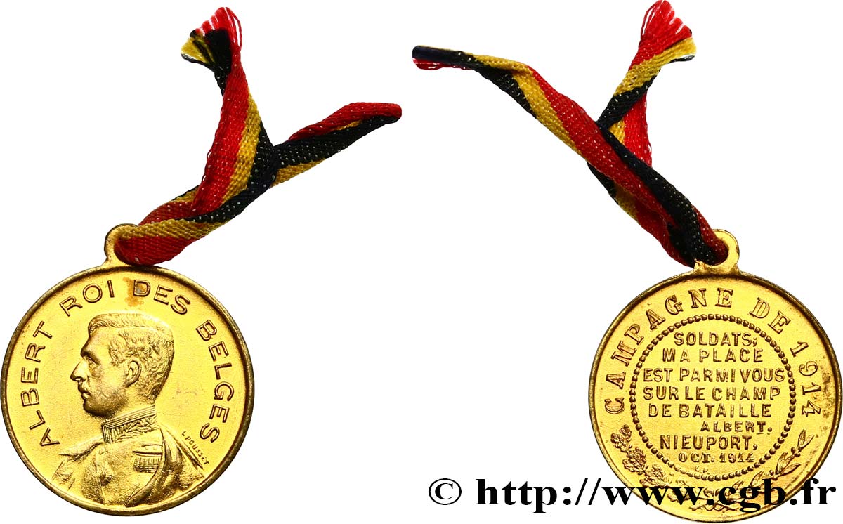 BELGIUM Médaille, Campagne de 1914 AU
