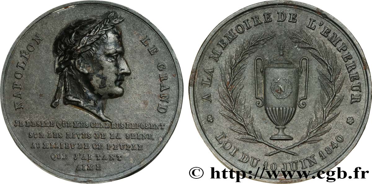 LOUIS-PHILIPPE I Médaille, Retour des cendres de Napoléon Ier XF