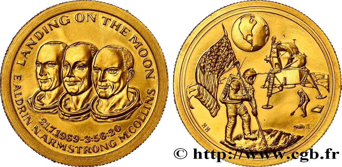 CONQUÊTE DE L ESPACE - EXPLORATION SPATIALE Médaille d’Apollo 11 - Landing on the Moon SC