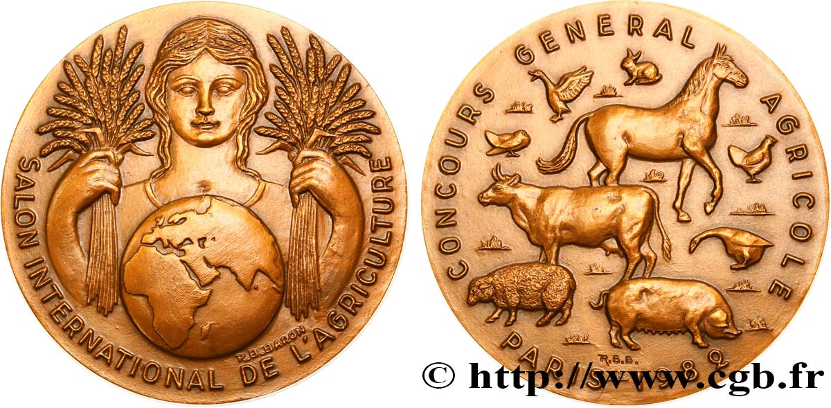 CINQUIÈME RÉPUBLIQUE Médaille, Concours général agricole SUP