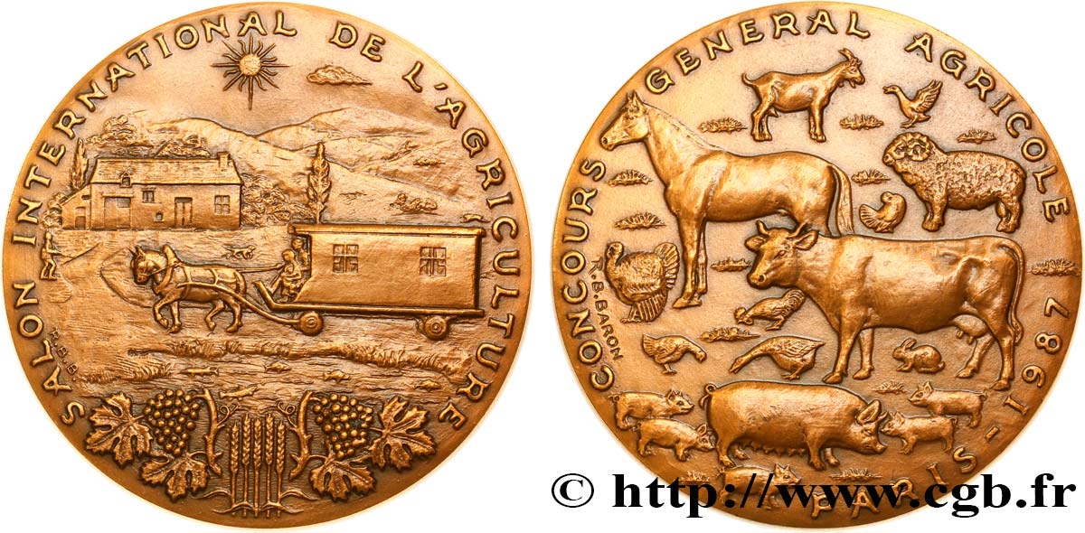 CINQUIÈME RÉPUBLIQUE Médaille, Concours général agricole SUP