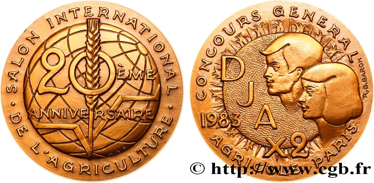 QUINTA REPUBBLICA FRANCESE Médaille, Concours agricole SPL