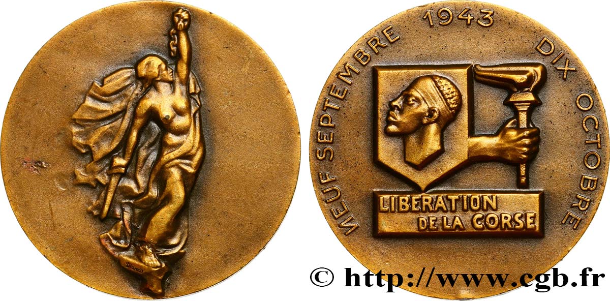 CINQUIÈME RÉPUBLIQUE Libération de la Corse TTB+