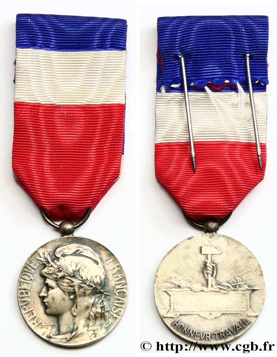 TROISIÈME RÉPUBLIQUE Médaille Honneur et Travail TTB+