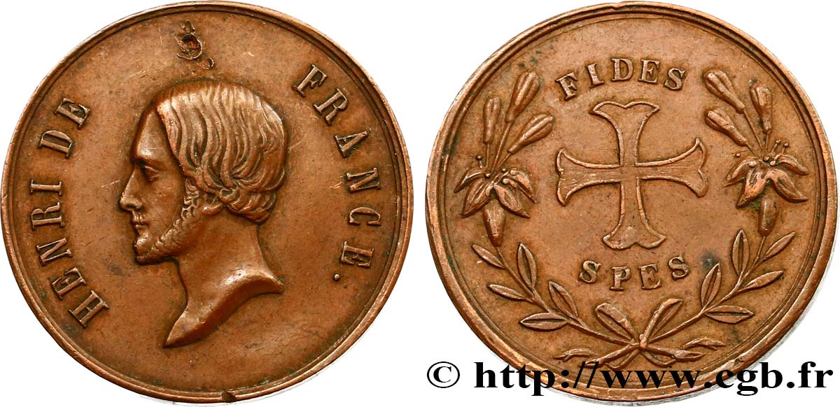 HENRI V COMTE DE CHAMBORD La Fidélité et l&nbsp;Espérance TTB
