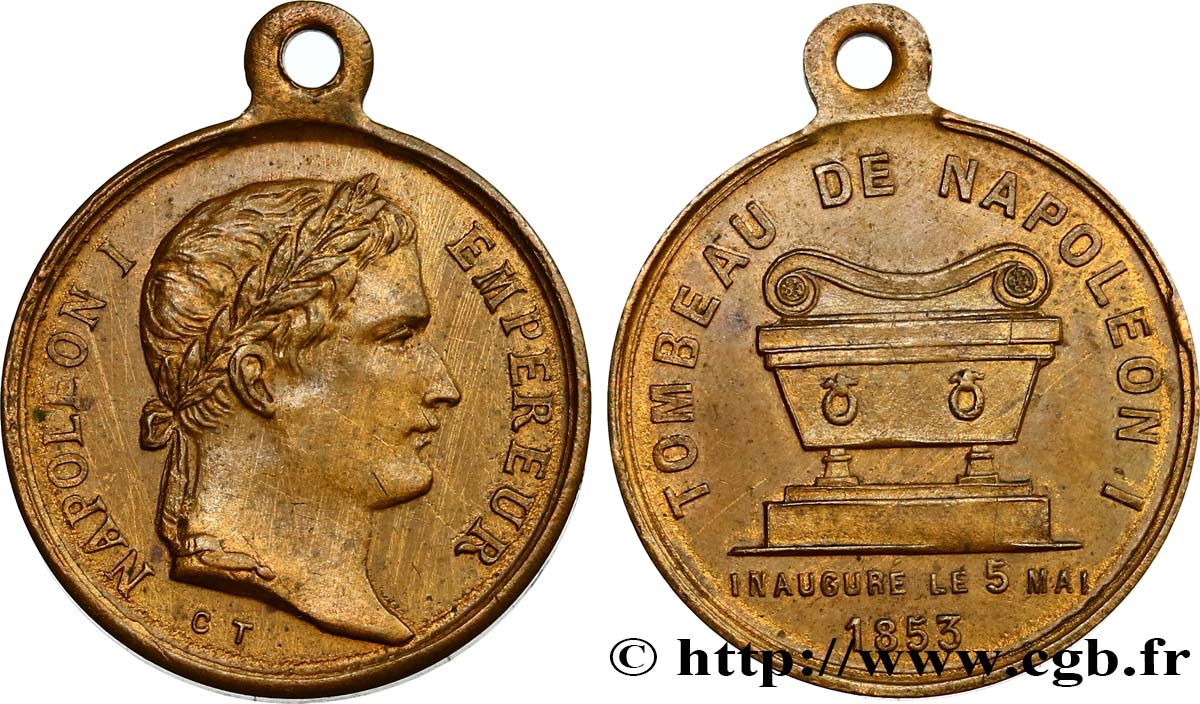 SEGUNDO IMPERIO FRANCES Médaillette, Inauguration du tombeau de Napoléon Ier EBC