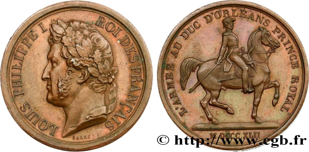 ILE DE FRANCE - TOWNS AND GENTRY Médaille, Duc d’Orléans, prince royal AU