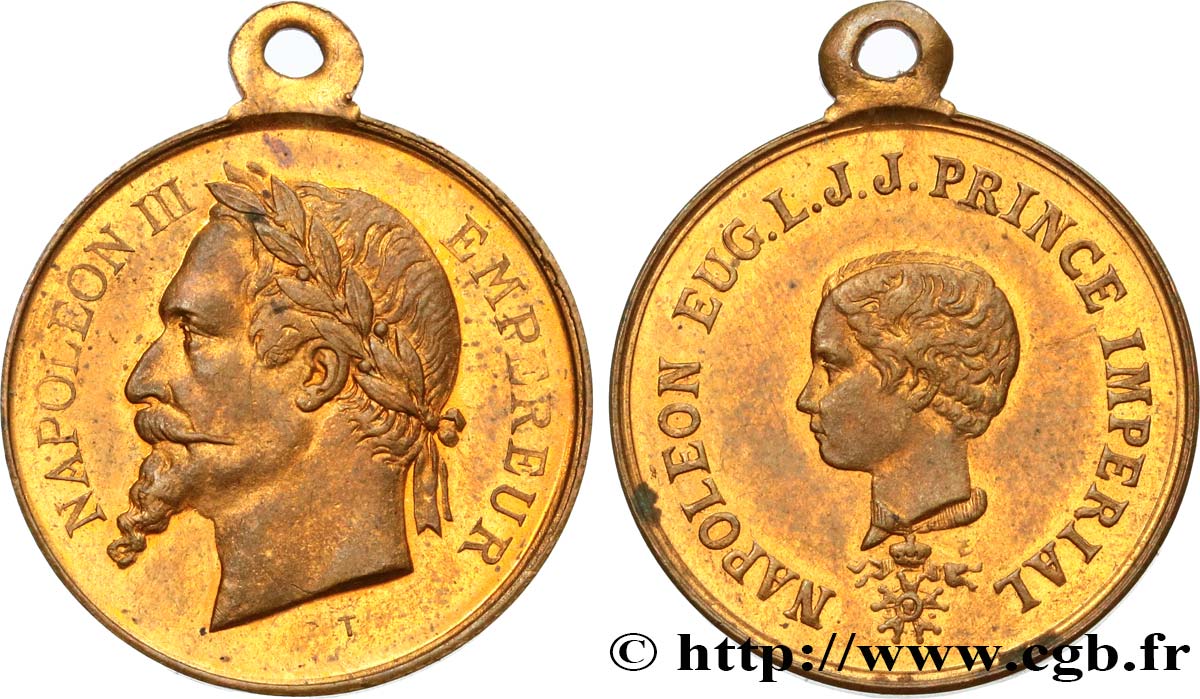 SECOND EMPIRE Médaille, Baptême du prince impérial AU