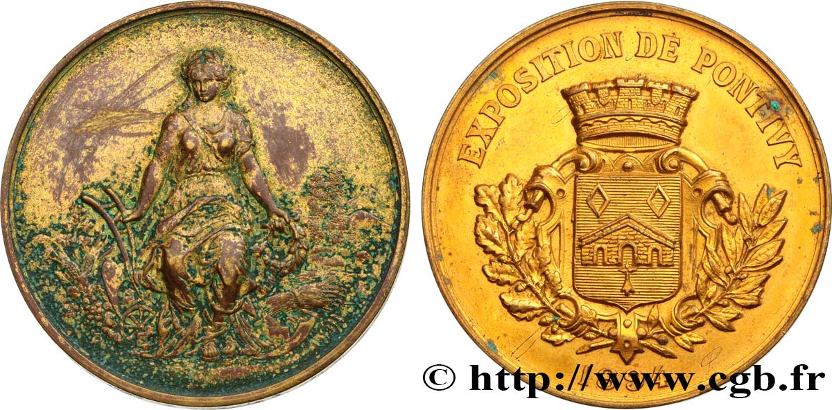 TROISIÈME RÉPUBLIQUE Médaille, Exposition de Pontivy TB+/SUP