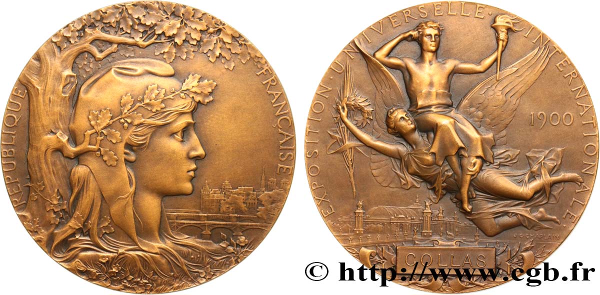 TERCERA REPUBLICA FRANCESA Médaille de récompense, Exposition Universelle Internationale EBC
