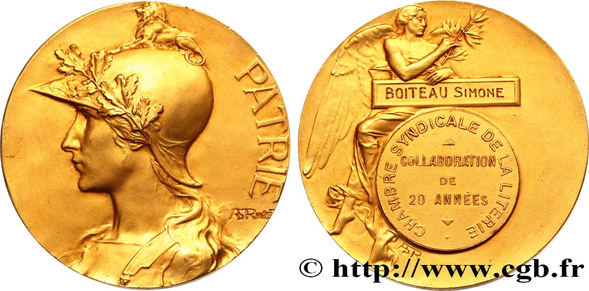 ASSOCIATIONS PROFESSIONNELLES - SYNDICATS. XIXe Médaille de récompense VZ