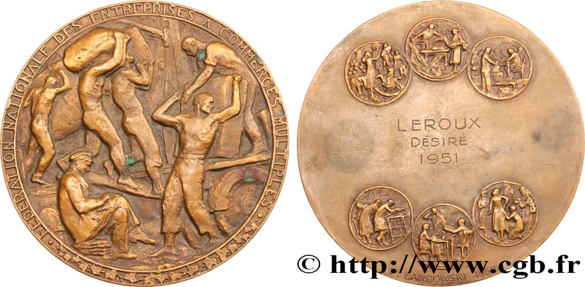 CUARTA REPUBLICA FRANCESA Médaille de récompense EBC
