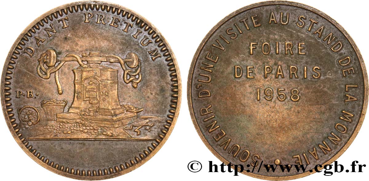 QUATRIÈME RÉPUBLIQUE Médaille, Foire de Paris TTB+