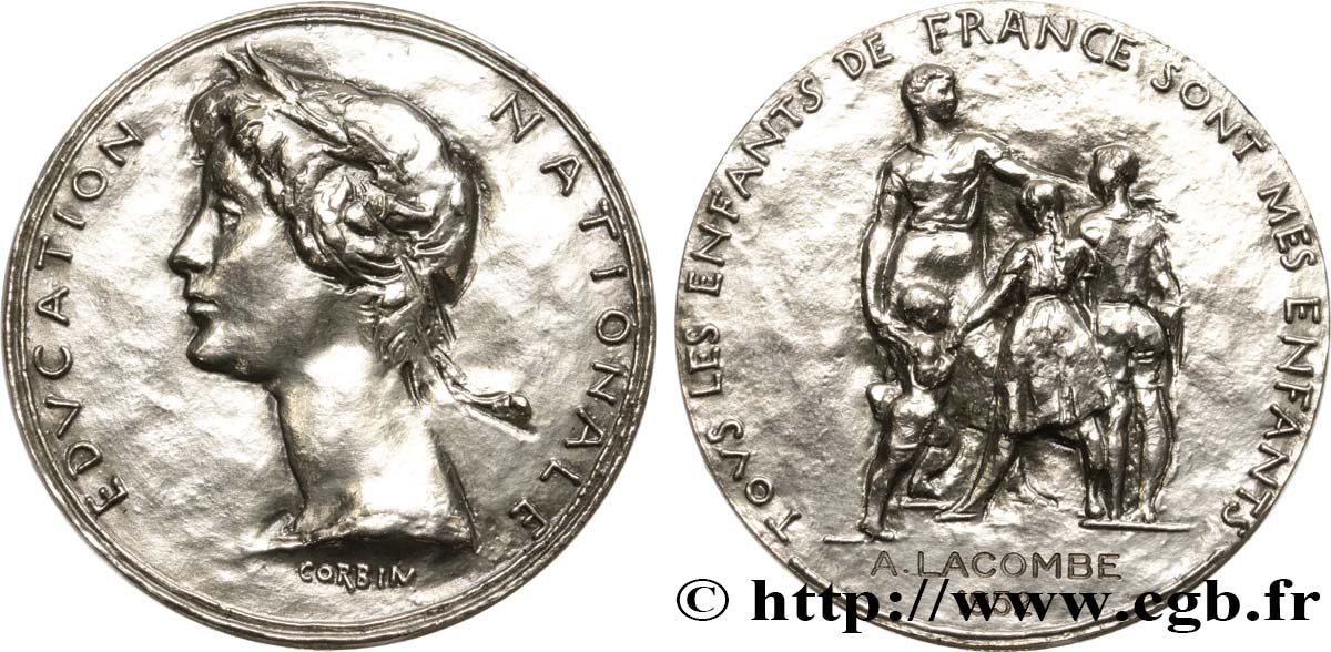 CUARTA REPUBLICA FRANCESA Médaille de l’Éducation Nationale EBC
