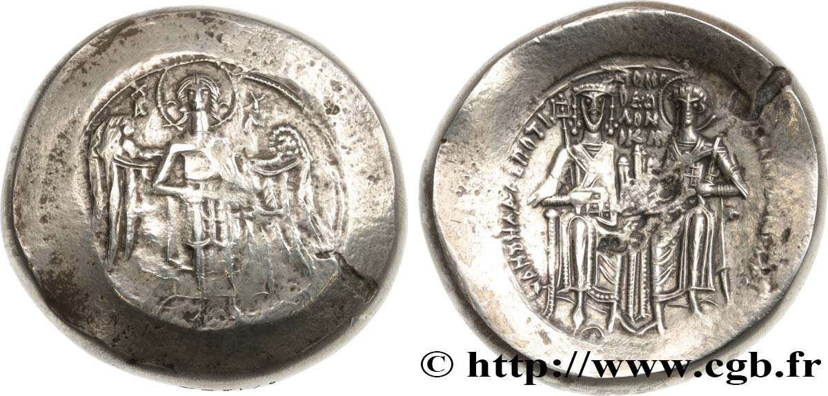 V REPUBLIC Médaille, Reproduction d’une monnaie byzantine (Aspron Trachy ou Scyphate) AU