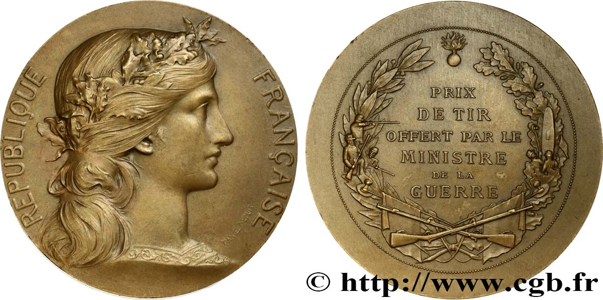 DRITTE FRANZOSISCHE REPUBLIK Médaille, Prix de tir offert VZ