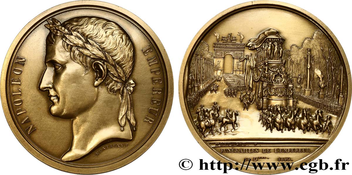 LUIS FELIPE I Médaille du retour des cendres - funérailles de l’Empereur, refrappe moderne EBC