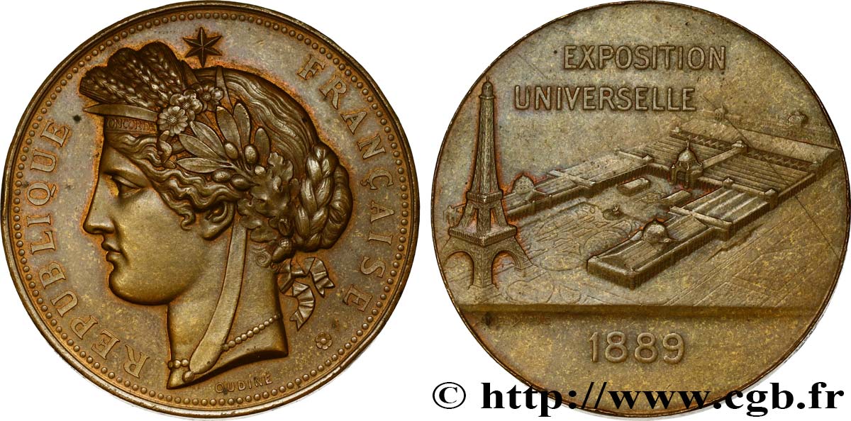 III REPUBLIC Médaille de l’Exposition Universelle AU