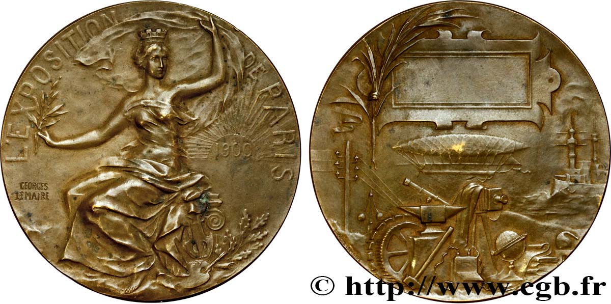 III REPUBLIC Médaille, Exposition de Paris AU