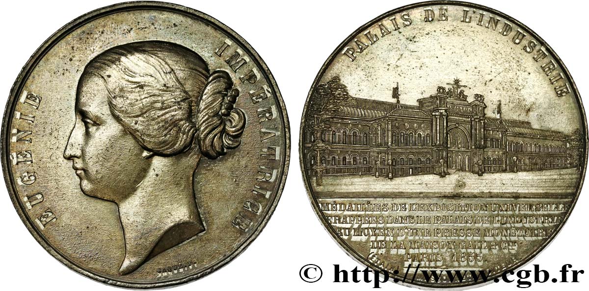 ZWEITES KAISERREICH Médaille d’Eugénie pour le Palais de l’Industrie SS