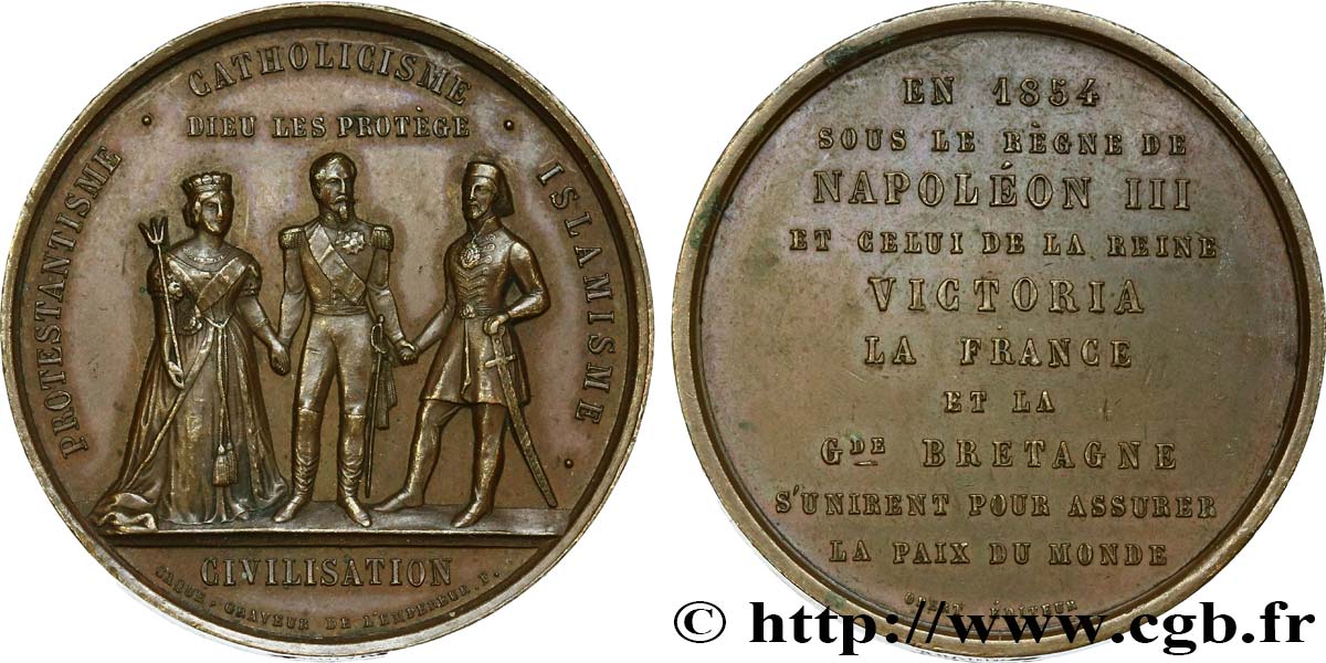 SECOND EMPIRE Médaille, Guerre de Crimée TTB+