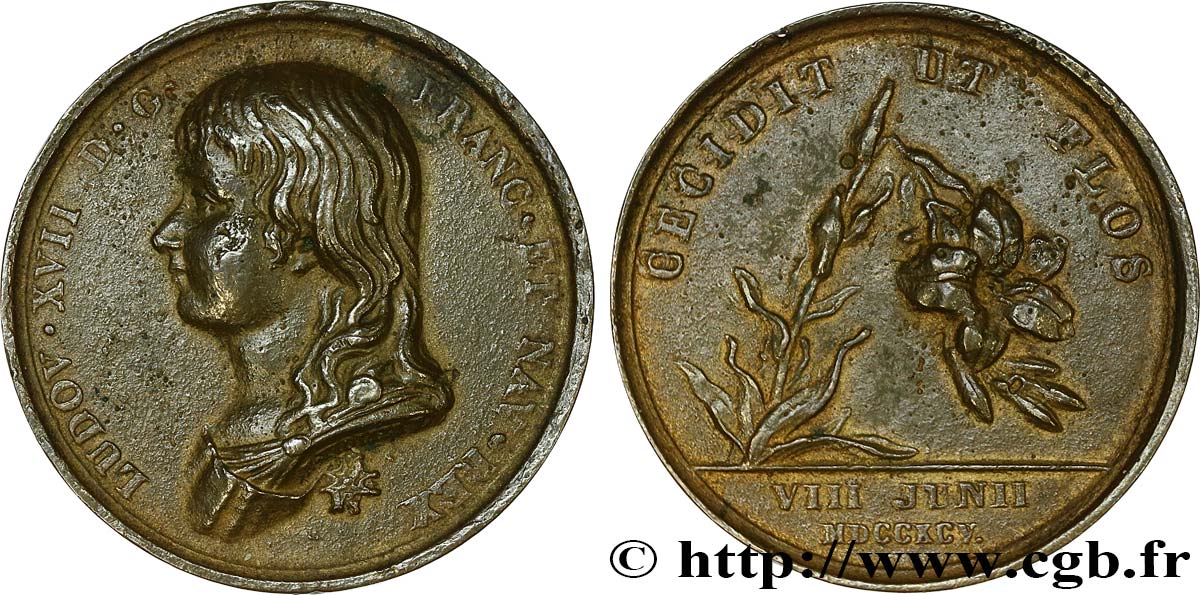 Médaille Ancienne En Bronze LOUIS XVII (1785-1795) Depaulis Et Jeuffroy - Pièce Historique