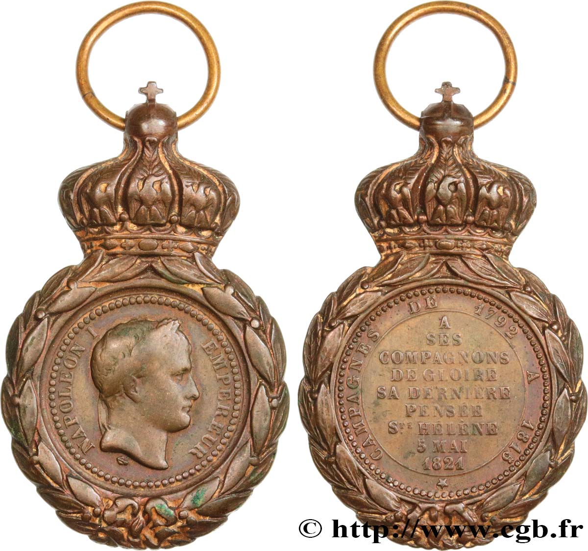 PREMIER EMPIRE Médaille de Sainte-Hélène TTB