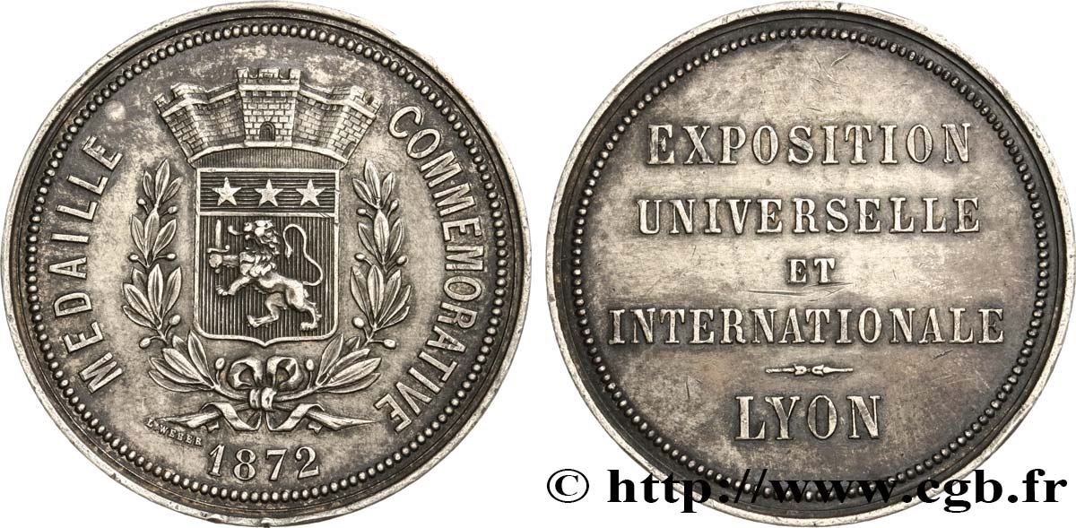 III REPUBLIC Médaille commémorative, Exposition Universelle Internationale AU