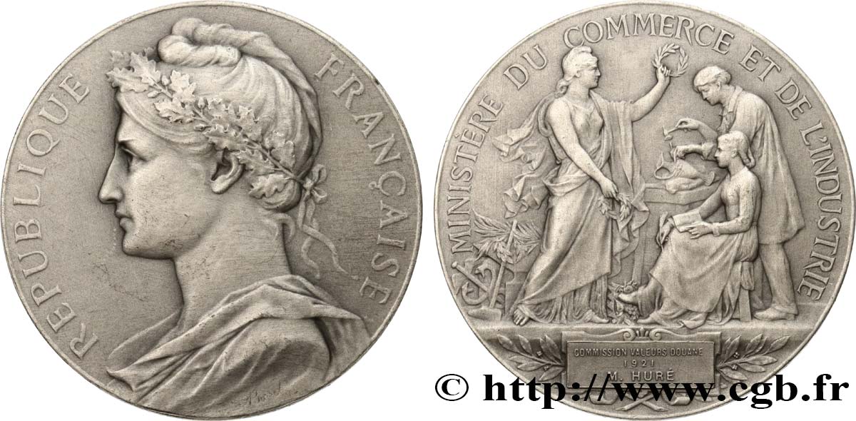 TROISIÈME RÉPUBLIQUE Médaille du ministère du commerce et de l’industrie SUP
