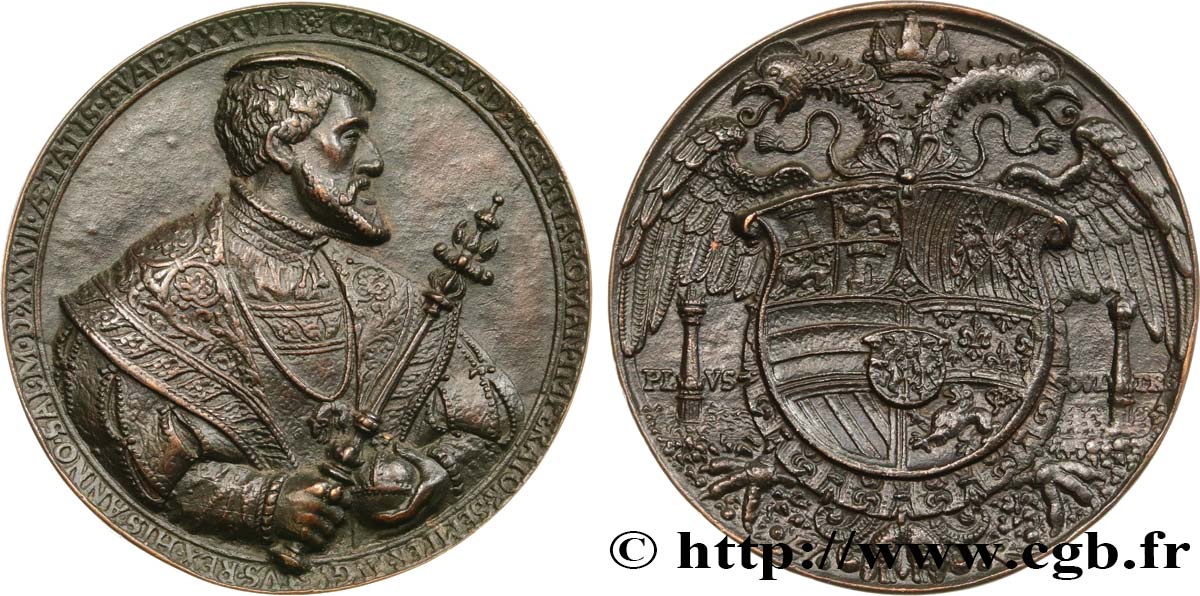 CHARLES QUINT Médaille de Charles V, dit Charles Quint, frappe moderne EBC