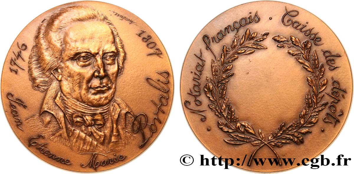 NOTAIRES DU XIXe SIECLE Médaille, Portalis SPL