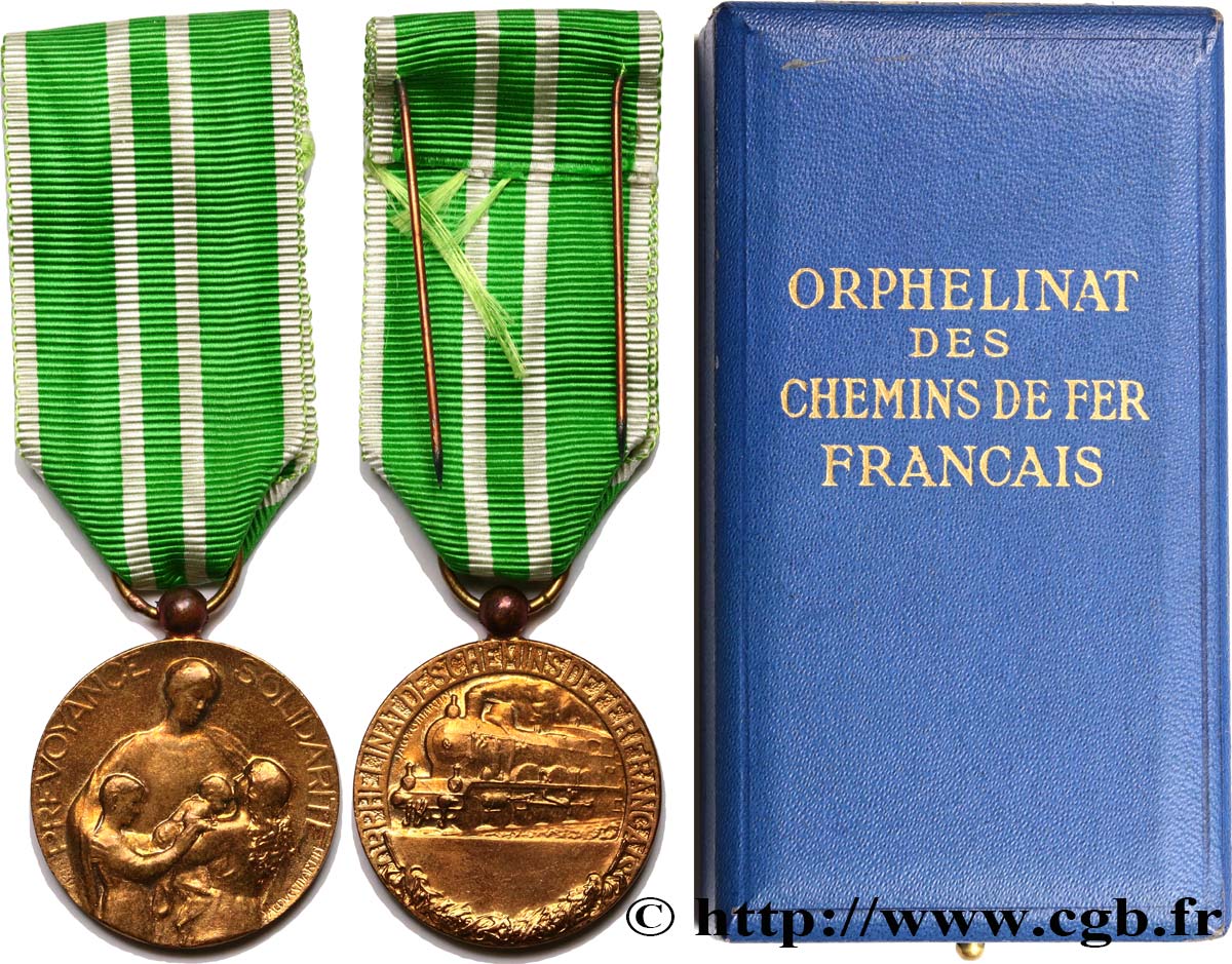 TRANSPORTS (TRAINS, BUS, TRAMWAYS, BATEAUX...) Médaille de l’orphelinat des chemins de fer fVZ