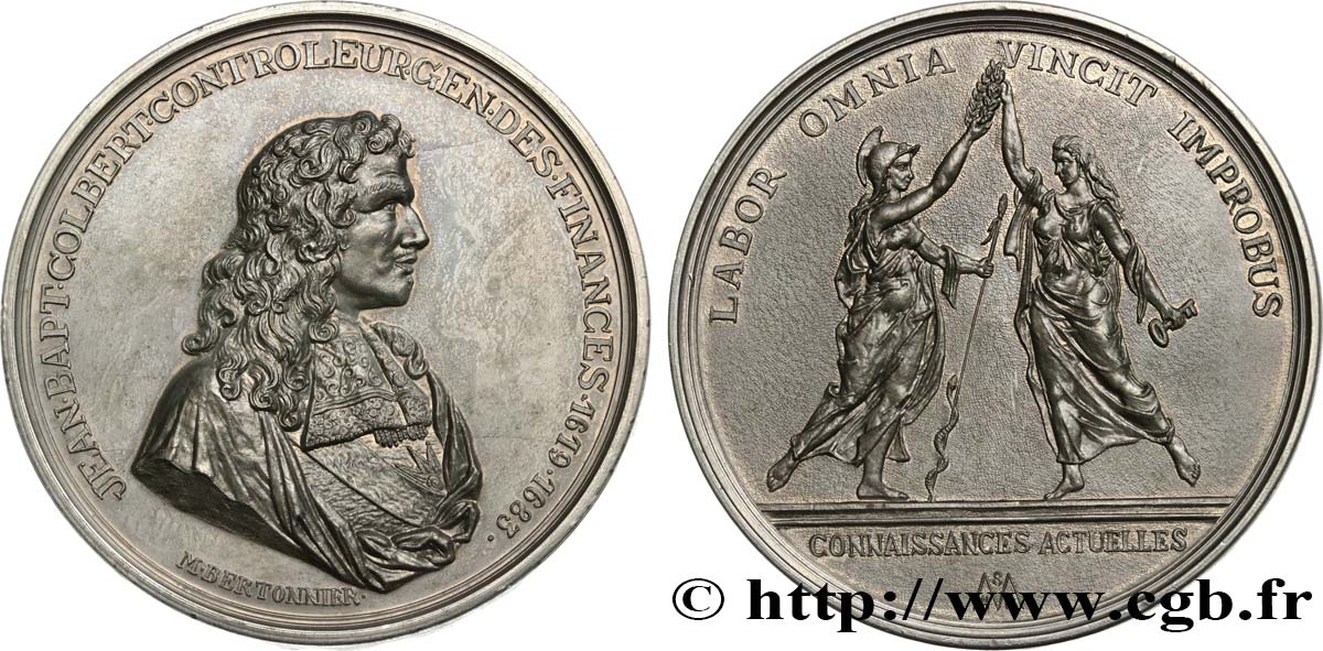 LOUIS XIV  THE SUN KING  Médaille de Jean-Baptiste Colbert EBC
