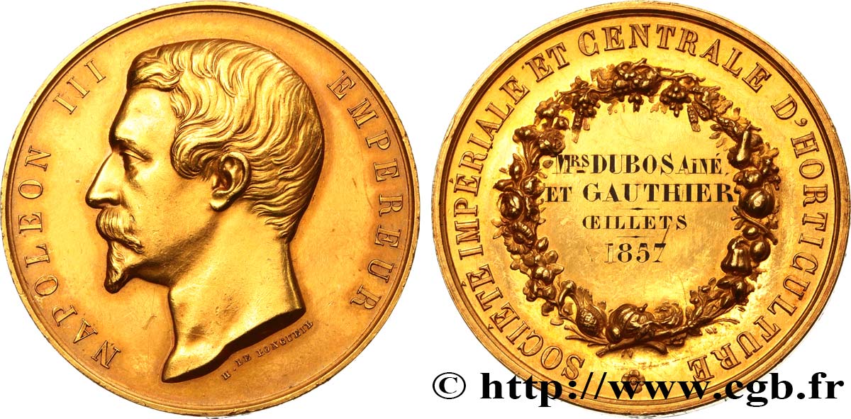 SECOND EMPIRE Médaille de récompense, Société impériale et centrale d’horticulture SPL