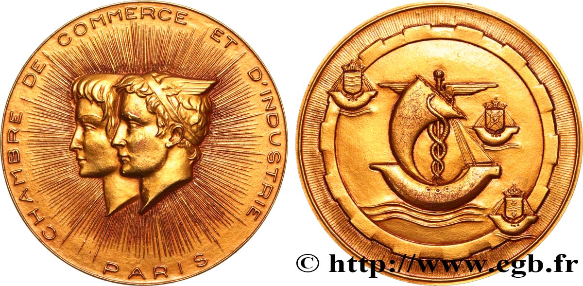 CHAMBERS OF COMMERCE / CHAMBRES DE COMMERCE Médaille, chambre de commerce et d’industrie de Paris MS