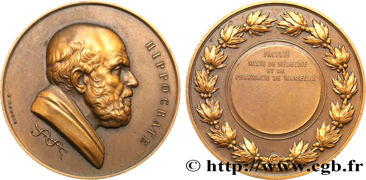 CINQUIÈME RÉPUBLIQUE Médaille d’Hippocrate, faculté de médecine et pharmacie TTB+