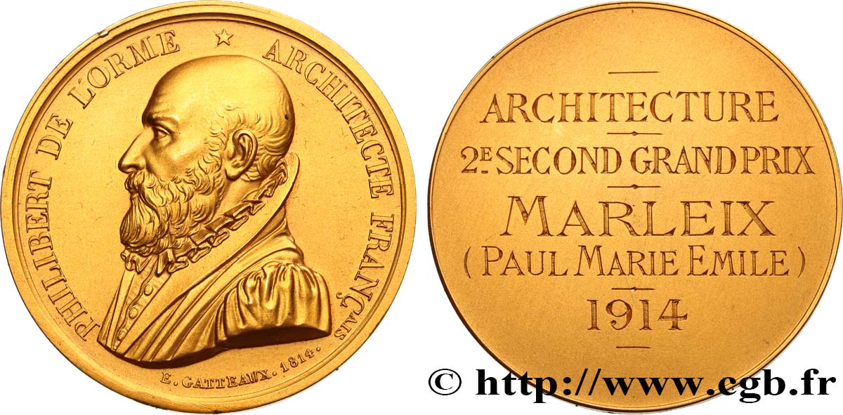 III REPUBLIC Médaille, 2e second grand prix d’architecture MS