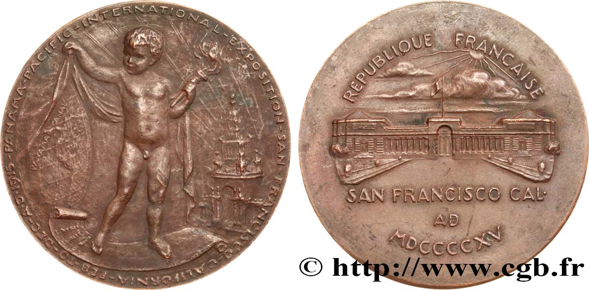 ÉTATS-UNIS D AMÉRIQUE Médaille de l’Exposition Panama-Pacific de San Francisco TTB+