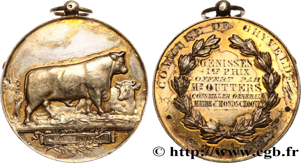 III REPUBLIC Médaille agricole XF