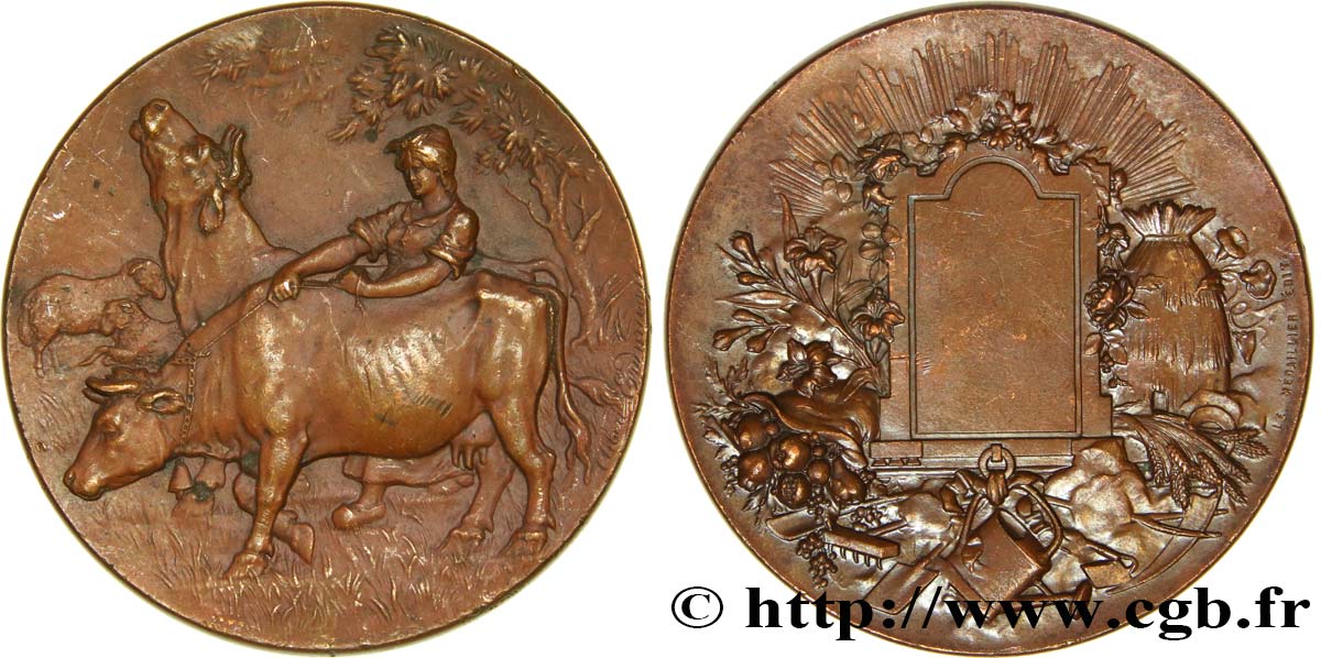 III REPUBLIC Médaille de récompense, Agriculture AU