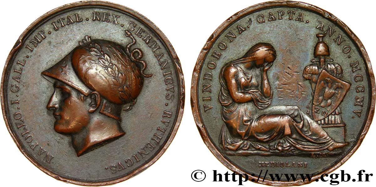 PREMIER EMPIRE / FIRST FRENCH EMPIRE Médaille, Prise de Vienne VF